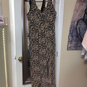 Leopard print long dress